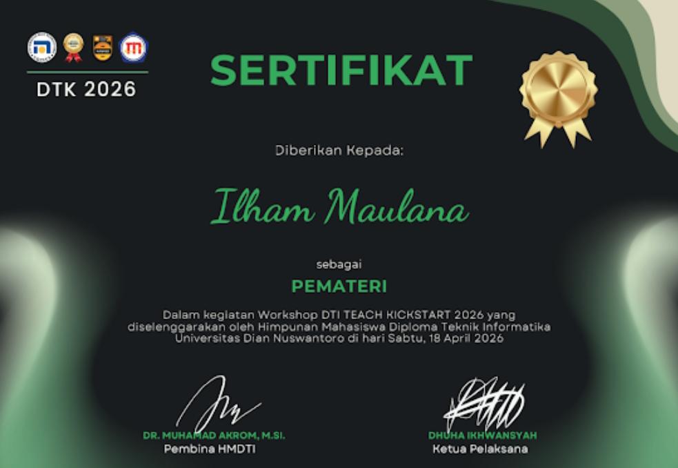 Sertifikat Pemateri
